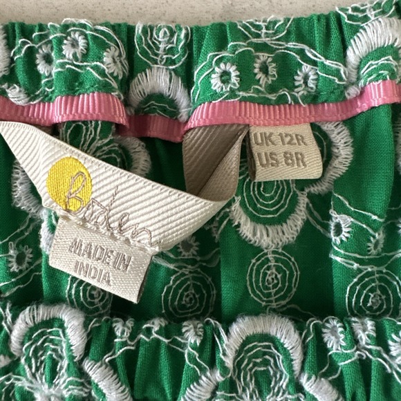 Boden Size 8 Green Embroidered Bohemian Scoop Neck Dress - Picture 6 of 12